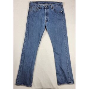 Levi's 501 Straight Leg Jeans Mens W36 L34 Blue Classic‎ Denim Pants